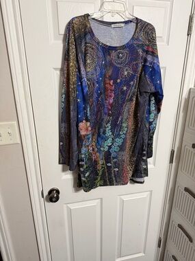 MISSLOOK Multicolor Floral & Star Long Sleeve Top